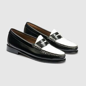 G.H Bass Weejuns Black and White Penny Loafer